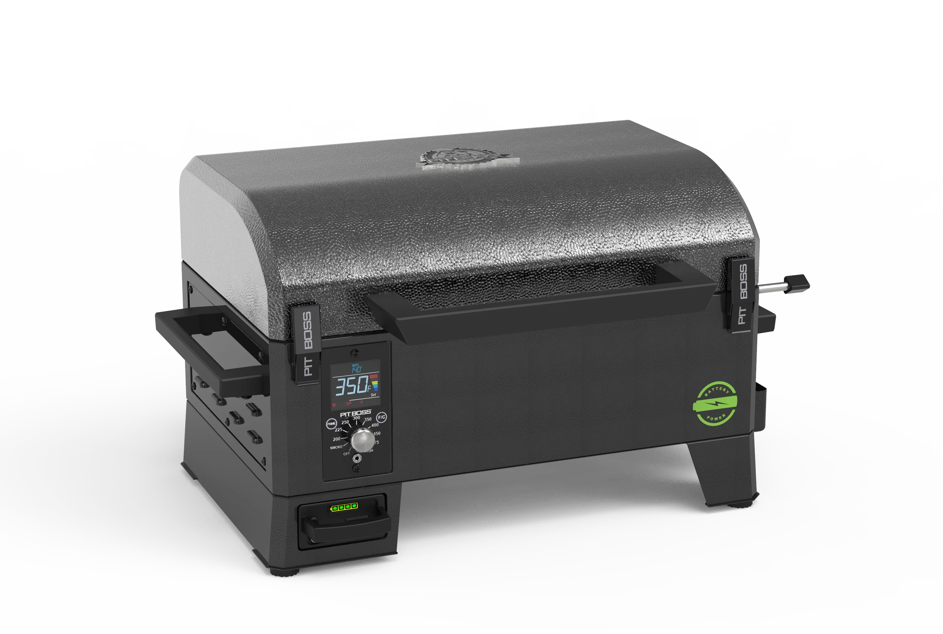 Portable Battery Powered Wood Pellet Grill w/ Black Handle - Image 2
