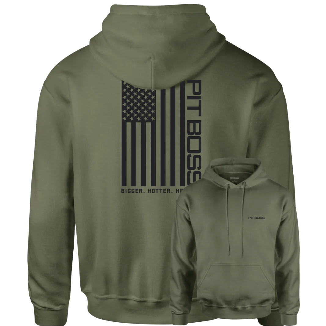 Vertical Flag Hoody - Army Green