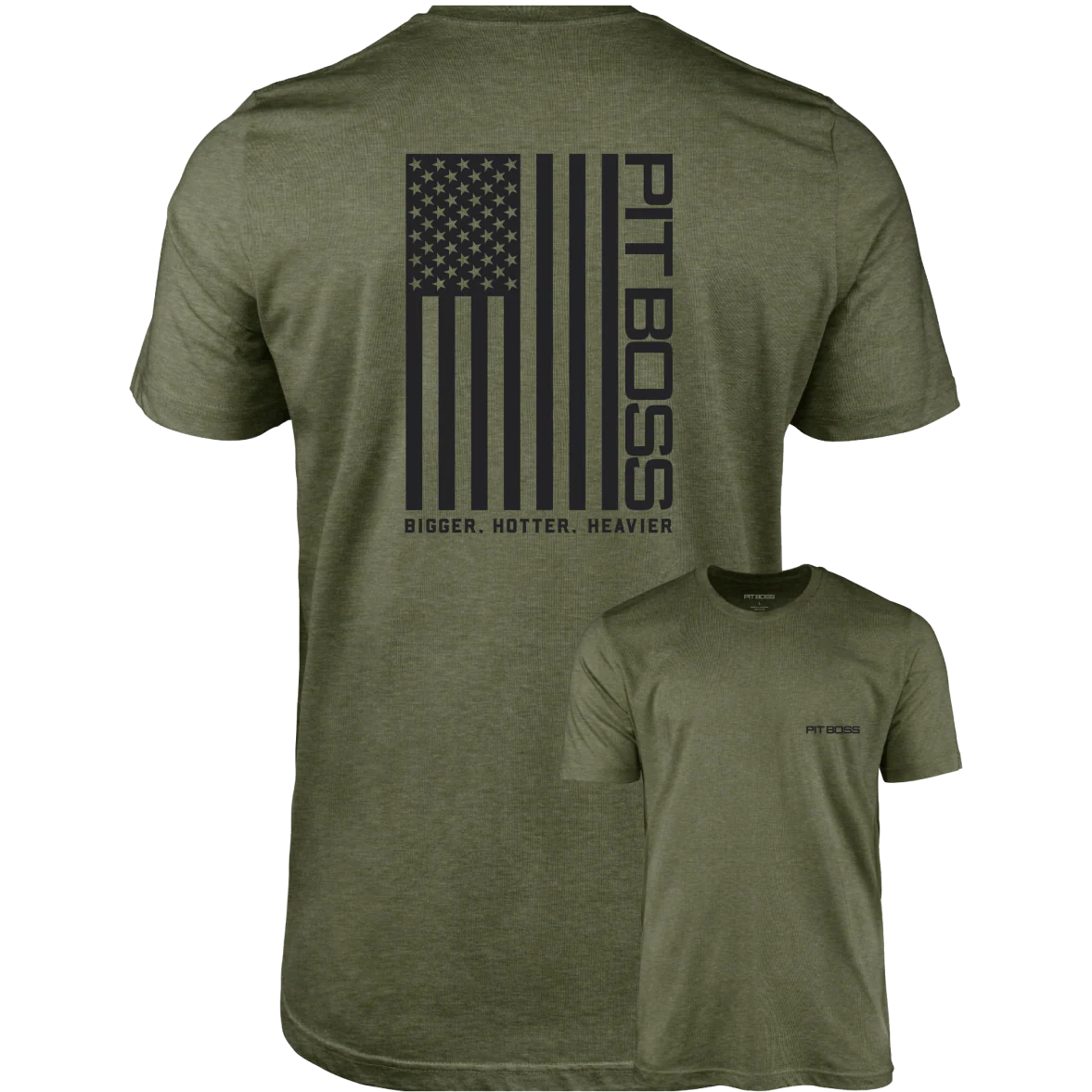 Vertical Flag Men’s T-Shirt - Military Heather Green